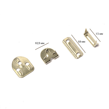 Брючные крючки 3 шипа TBY-JX8205 цв.никель уп. 100шт